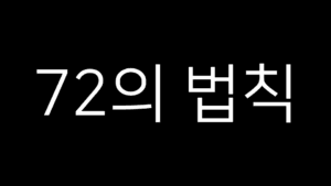 72의 법칙 텍스트 썸네일 이미지 — 복리 수익률로 자산이 2배가 되는 기간을 계산하는 금융 개
