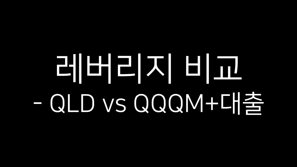 QLD와 QQQM+대출 전략을 비교하는 제목 이미지