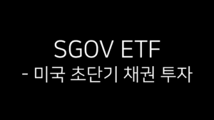 SGOV ETF - 미국 초단기 채권 투자 | 안정적 현금 대체 ETF 설명 이미지